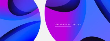 Yaratıcı geometrik duvar kağıdı. Asgari soyut arkaplan. Duvar kağıdı arkaplanı veya iniş sayfası için daire ve dalga kompozisyon vektör çizimi