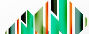 Minimum geometrik soyut arkaplan. Dinamik 3D çizgi kompozisyonu. Duvar kağıdı, afiş, arkaplan veya iniş için moda tekno iş şablonu