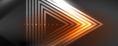 Neon parıldayan tekno çizgiler, yüksek teknolojili soyut arkaplan şablonu. Duvar kağıdı, afiş, arkaplan, broşür, katalog, kapak, broşür