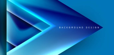 Örtüler, şablonlar, el ilanları, broşürler, afişler için üstüste binen üçgenler ve sıvı gradyanlarla soyut fırın