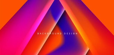 Renkli sıvı gradyanlı gelecekçi üçgen vektörü soyut arkaplan