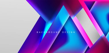 Renkli sıvı gradyanlı gelecekçi üçgen vektörü soyut arkaplan