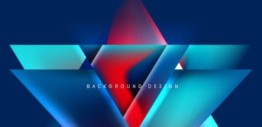 Renkli sıvı gradyanlı gelecekçi üçgen vektörü soyut arkaplan