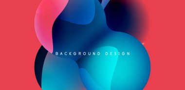 Bright abstract background glossy shiny circle and sphere composition. Minimalist geometric vector Illustration For Wallpaper, Banner, Background, Card