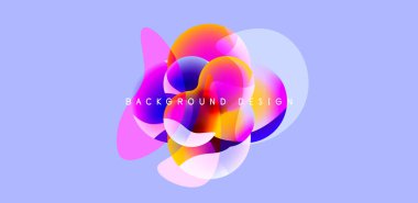 Spheres and circles abstract background, trendy colorful design. Vector Illustration For Wallpaper, Banner, Background, Card, Book Illustration, landing page