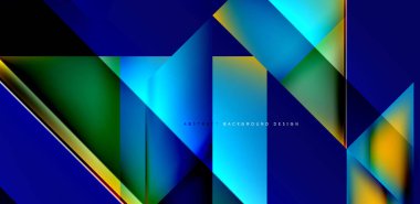 Akışkan gradyan renklerle dinamik üçgen tasarımı soyut arkaplan