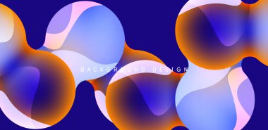 Spheres and circles abstract background, trendy colorful design. Vector Illustration For Wallpaper, Banner, Background, Card, Book Illustration, landing page