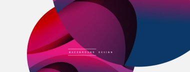 Yaratıcı geometrik duvar kağıdı. Asgari soyut arkaplan. Duvar kağıdı arkaplanı veya iniş sayfası için daire ve dalga kompozisyon vektör çizimi