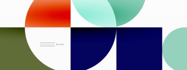 Güzel soyut bir arka plan. Çemberler, üçgen şekiller ve kareler. Duvar kağıdı, pankart, arkaplan veya iniş için en küçük geometrik şablon