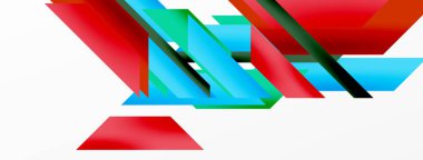 Minimum geometrik soyut arkaplan. Dinamik 3D çizgi kompozisyonu. Duvar kağıdı, afiş, arkaplan veya iniş için moda tekno iş şablonu