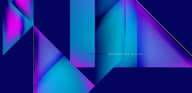 Akışkan gradyan renklerle dinamik üçgen tasarımı soyut arkaplan