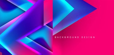 Renkli sıvı gradyanlı gelecekçi üçgen vektörü soyut arkaplan