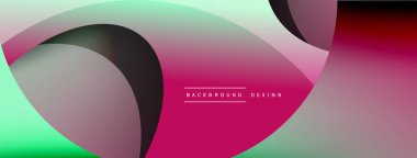 Yaratıcı geometrik duvar kağıdı. Asgari soyut arkaplan. Duvar kağıdı arkaplanı veya iniş sayfası için daire ve dalga kompozisyon vektör çizimi