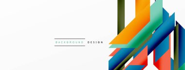 Minimum geometrik soyut arkaplan. Dinamik 3D çizgi kompozisyonu. Duvar kağıdı, afiş, arkaplan veya iniş için moda tekno iş şablonu