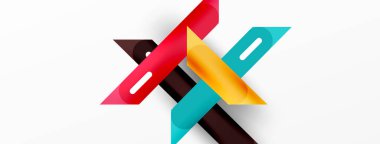 Arka plan dinamik çizgileri geometrik duvar kağıdı. Duvar kağıdı afişi ya da iniş sayfası için çizgili kompozisyon vektör illüstrasyonu