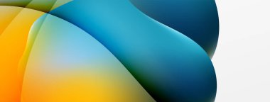 Akışkan renk soyut arkaplanı. Sıvı eğimleri, dalga desenleri. Duvar kağıdı, afiş, arkaplan veya iniş için moda tekno iş şablonu