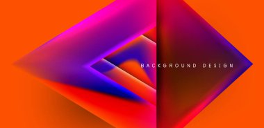 Renkli sıvı gradyanlı gelecekçi üçgen vektörü soyut arkaplan