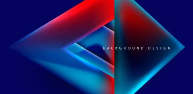 Örtüler, şablonlar, el ilanları, broşürler, afişler için üstüste binen üçgenler ve sıvı gradyanlarla soyut fırın