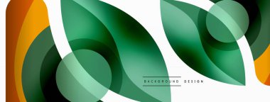 Yaratıcı geometrik duvar kağıdı. Asgari soyut arkaplan. Duvar kağıdı arkaplanı veya iniş sayfası için daire dalga ve yuvarlak şekiller kompozisyon vektör çizimi