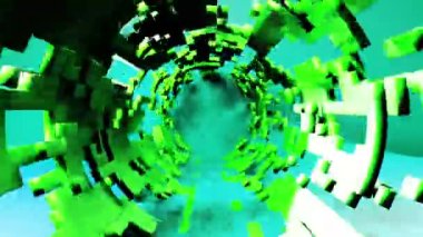 Techno tunnel rotation geometric 3d motion graphics background design