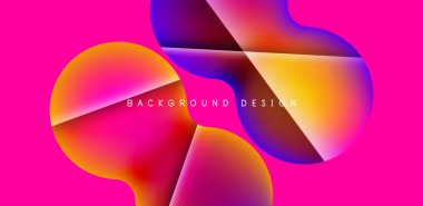 Colorful bubble abstract background with shadow effects. Minimalist geometric vector Illustration For Wallpaper, Banner, Background, Card, Book Illustration, landing page