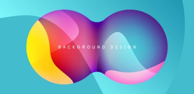 Bright abstract background glossy shiny circle and sphere composition. Minimalist geometric vector Illustration For Wallpaper, Banner, Background, Card