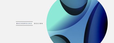 Yaratıcı geometrik duvar kağıdı. Asgari soyut arkaplan. Duvar kağıdı arkaplanı veya iniş sayfası için daire ve dalga kompozisyon vektör çizimi