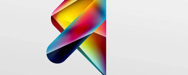 三角形流体色グラデーション抽象背景 ベクトルイラスト壁紙 バナー カード ブックイラスト ランディングページ — ストックベクタ