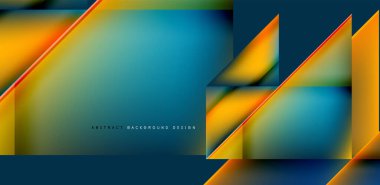 Akışkan gradyan renklerle dinamik üçgen tasarımı soyut arkaplan