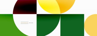 Güzel soyut bir arka plan. Çemberler, üçgen şekiller ve kareler. Duvar kağıdı, pankart, arkaplan veya iniş için en küçük geometrik şablon