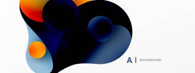 Geometrik yuvarlak şekiller ve soyut çemberler. Yapay zeka teknolojisi, engelleme zinciri, iletişim için duvar kağıdı, 5G, bilim, iş