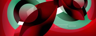 Yaratıcı geometrik duvar kağıdı. Asgari soyut arkaplan. Duvar kağıdı arkaplanı veya iniş sayfası için daire dalga ve yuvarlak şekiller kompozisyon vektör çizimi