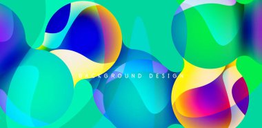 Spheres and circles abstract background, trendy colorful design. Vector Illustration For Wallpaper, Banner, Background, Card, Book Illustration, landing page