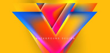 Renkli sıvı gradyanlı gelecekçi üçgen vektörü soyut arkaplan