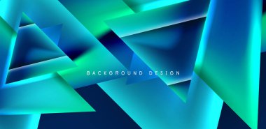 Renkli sıvı gradyanlı gelecekçi üçgen vektörü soyut arkaplan