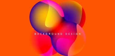 Bright abstract background glossy shiny circle and sphere composition. Minimalist geometric vector Illustration For Wallpaper, Banner, Background, Card