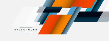 Vektör arkaplanı. Gölge efektli soyut örtüşen renk çizgileri tasarımı. Duvar kağıdı afişi için resim arkaplanı veya iniş sayfası