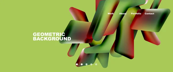 Colorful Geometric Background Landing Page Vector Illustration Wallpaper Banner Background — Vettoriale Stock