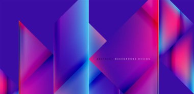 Akışkan gradyan renklerle dinamik üçgen tasarımı soyut arkaplan