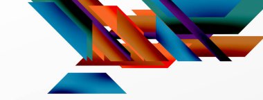 Minimum geometrik soyut arkaplan. Dinamik 3D çizgi kompozisyonu. Duvar kağıdı, afiş, arkaplan veya iniş için moda tekno iş şablonu