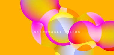 Spheres and circles abstract background, trendy colorful design. Vector Illustration For Wallpaper, Banner, Background, Card, Book Illustration, landing page