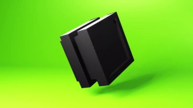 Renk arkaplanlı blok şekli, tekno hareketli grafikler arka planı. 3d video canlandırması