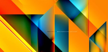 Akışkan gradyan renklerle dinamik üçgen tasarımı soyut arkaplan