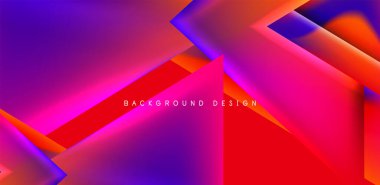 Renkli sıvı gradyanlı gelecekçi üçgen vektörü soyut arkaplan