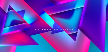 Renkli sıvı gradyanlı gelecekçi üçgen vektörü soyut arkaplan