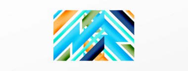 Minimum geometrik soyut arkaplan. Dinamik 3D çizgi kompozisyonu. Duvar kağıdı, afiş, arkaplan veya iniş için moda tekno iş şablonu