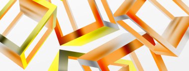 3 boyutlu küp vektör geometrik arkaplanı şekillendirir. Duvar kağıdı, afiş, arkaplan veya iniş için moda tekno iş şablonu