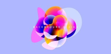 Spheres and circles abstract background, trendy colorful design. Vector Illustration For Wallpaper, Banner, Background, Card, Book Illustration, landing page