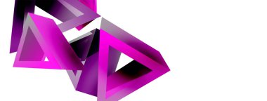 3d üçgen soyut arkaplan. Temel şekil teknolojisi ya da iş konsepti bileşimi. Duvar kağıdı, afiş, arkaplan veya iniş için moda tekno iş şablonu