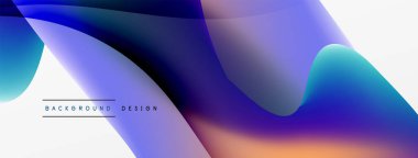 Akışkan renk soyut arkaplanı. Sıvı eğimleri, dalga desenleri. Duvar kağıdı, afiş, arkaplan veya iniş için moda tekno iş şablonu